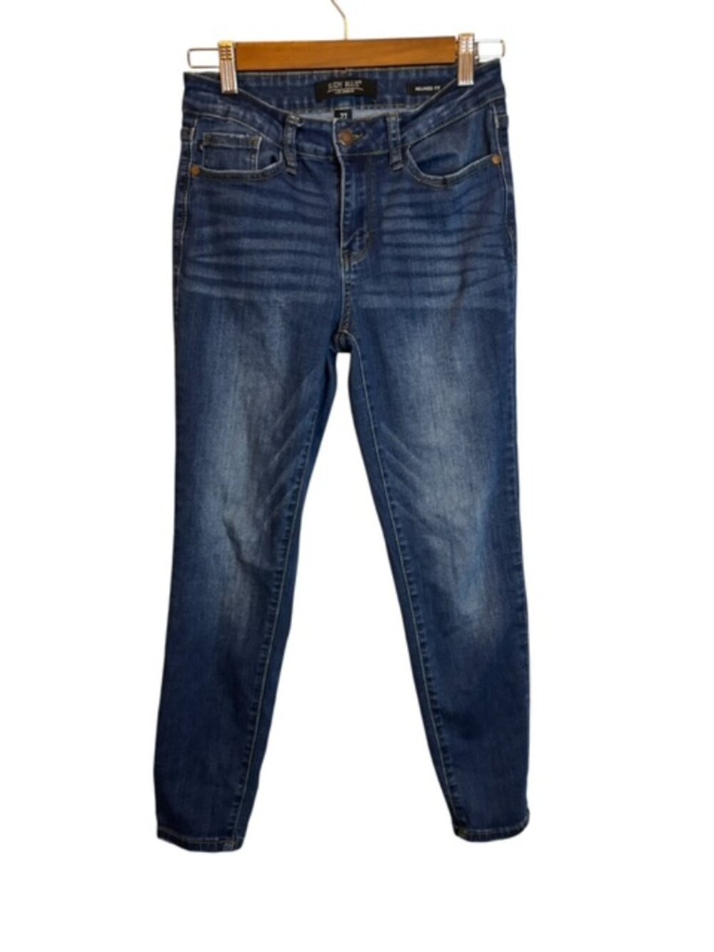 Judy Blue Jeans Women's 27 Relaxed Fit‎ Skinny Stretch Office Denim Blue